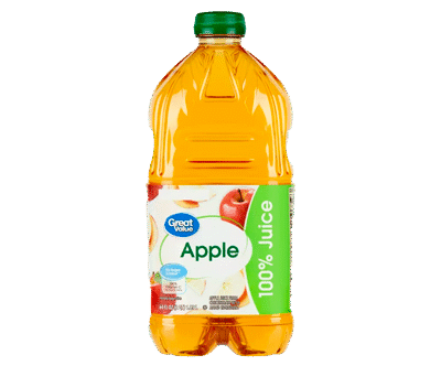 Great Value No Added Sweeteners 100% Apple Juice, 64 Fl. Oz.
